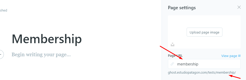 Ensure to match the correct slugs: “membership”, “subscribe”, “signin”