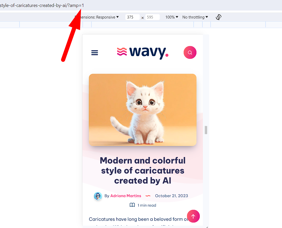 Correct AMP Url