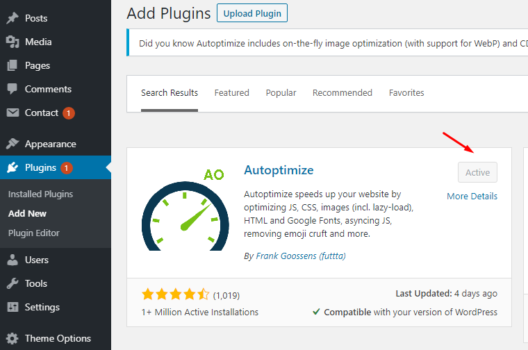 Install Autoptimize Plugin