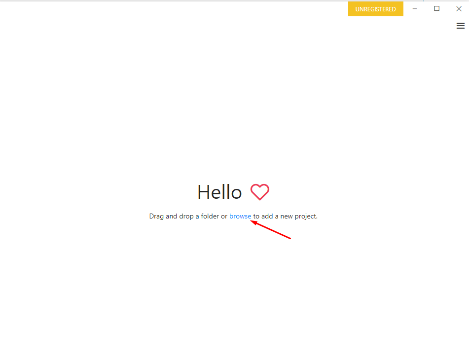 Add Project Button location