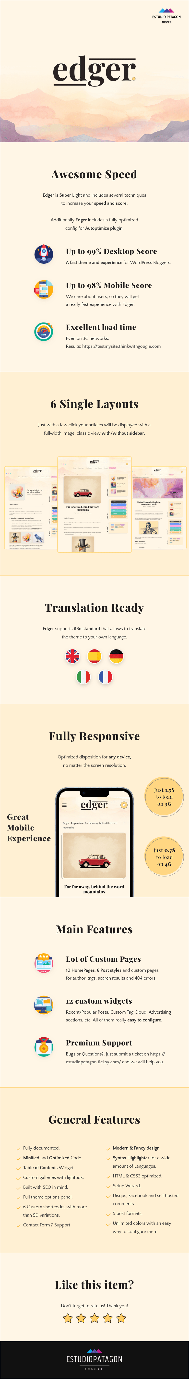 Edger - Modern & Lightweight Blog for WordPress - 6