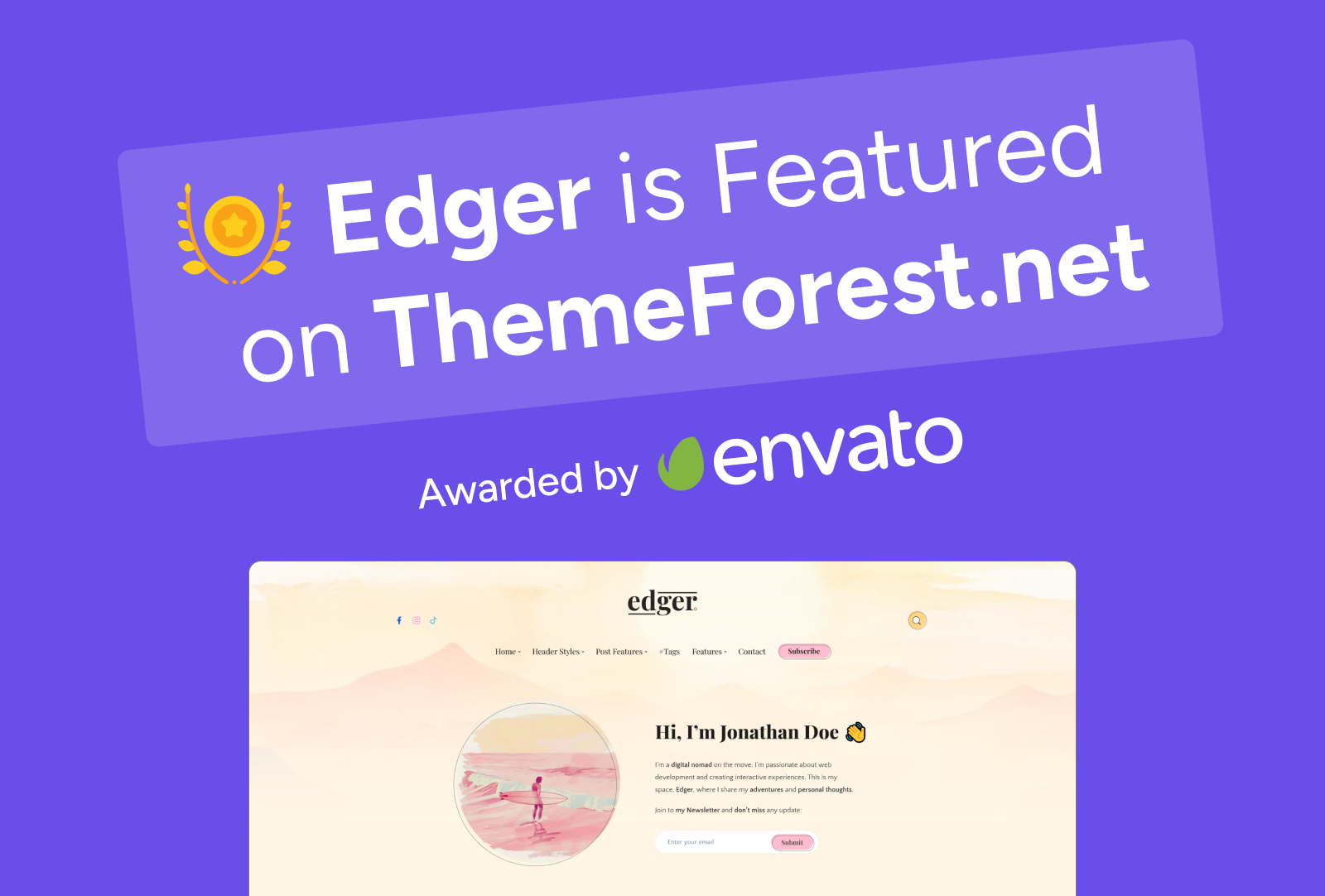 Edger - Modern & Lightweight Blog for WordPress